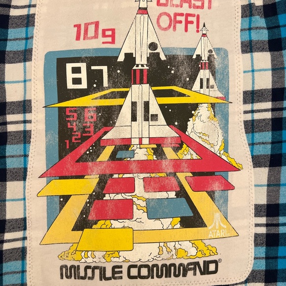 Atari Missile Command One-of-a-Kind MadAndie Custom American Eagle Flannel - L - Picture 3 of 5